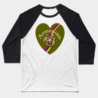 Armenian Flag Baseball T-Shirt